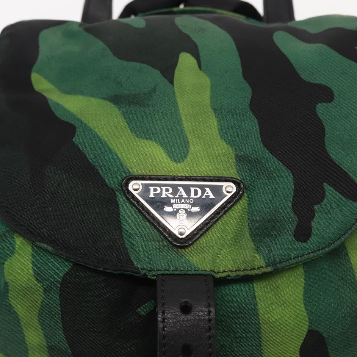Prada Camouflage Backpack Tessuto, Green, Nylon, Backpack