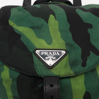 Prada Camouflage Backpack Tessuto, Green, Nylon, Backpack