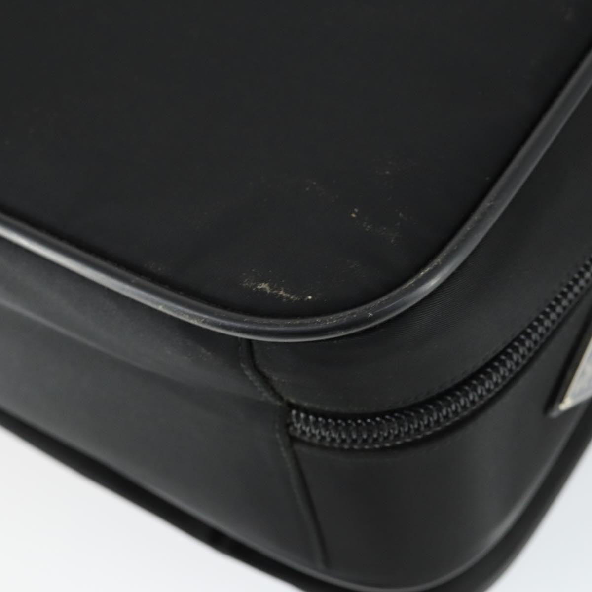 Prada Convertible Front Pocket Briefcase Tessuto with Saffiano Leather, Black, Nylon, Briefcase