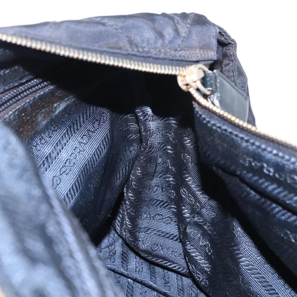 Prada Chain Shoulder Bag Tessuto, Navy, Nylon, Shoulder Bag