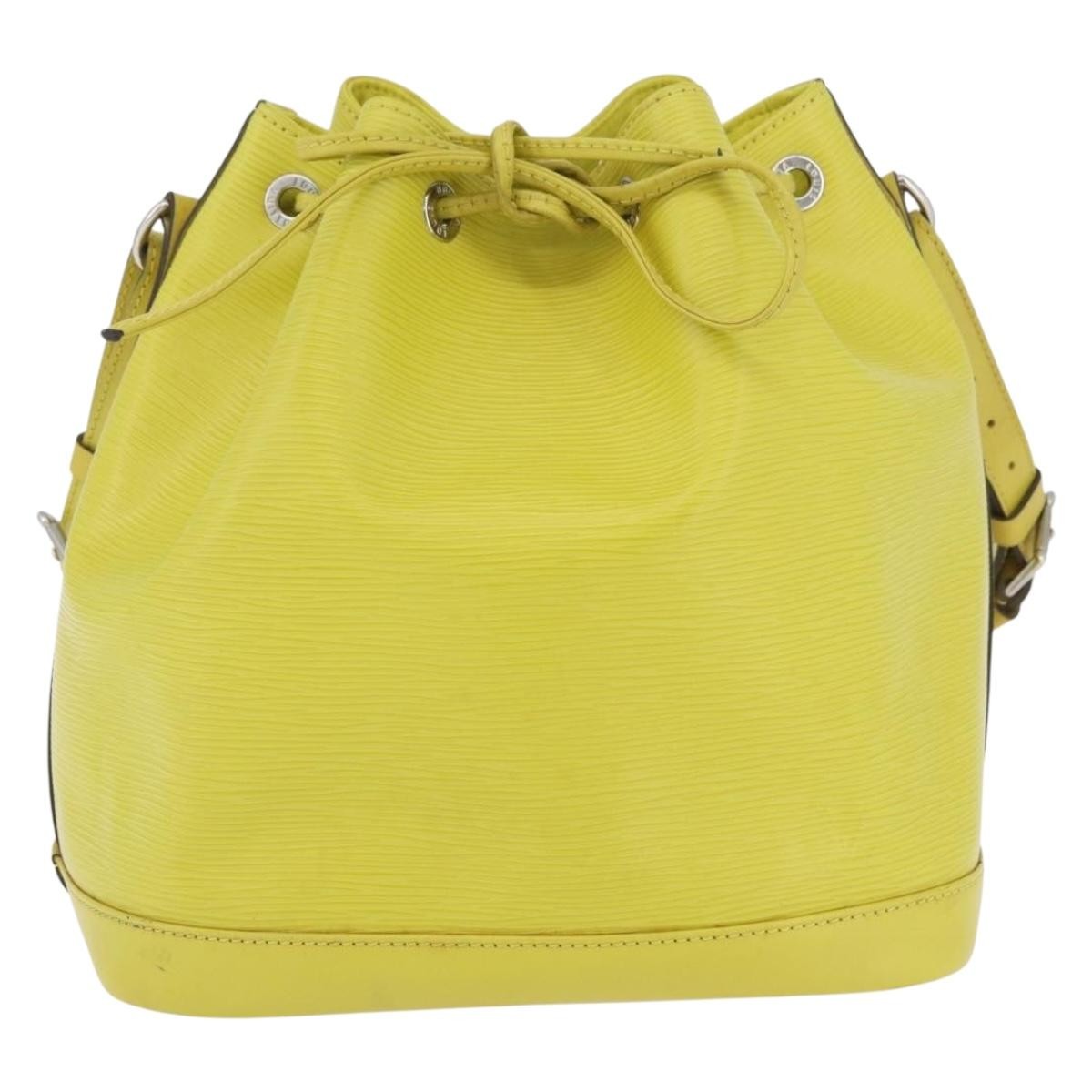 Louis Vuitton Petit Noe Handbag Epi Leather, Green, Leather, Handbag