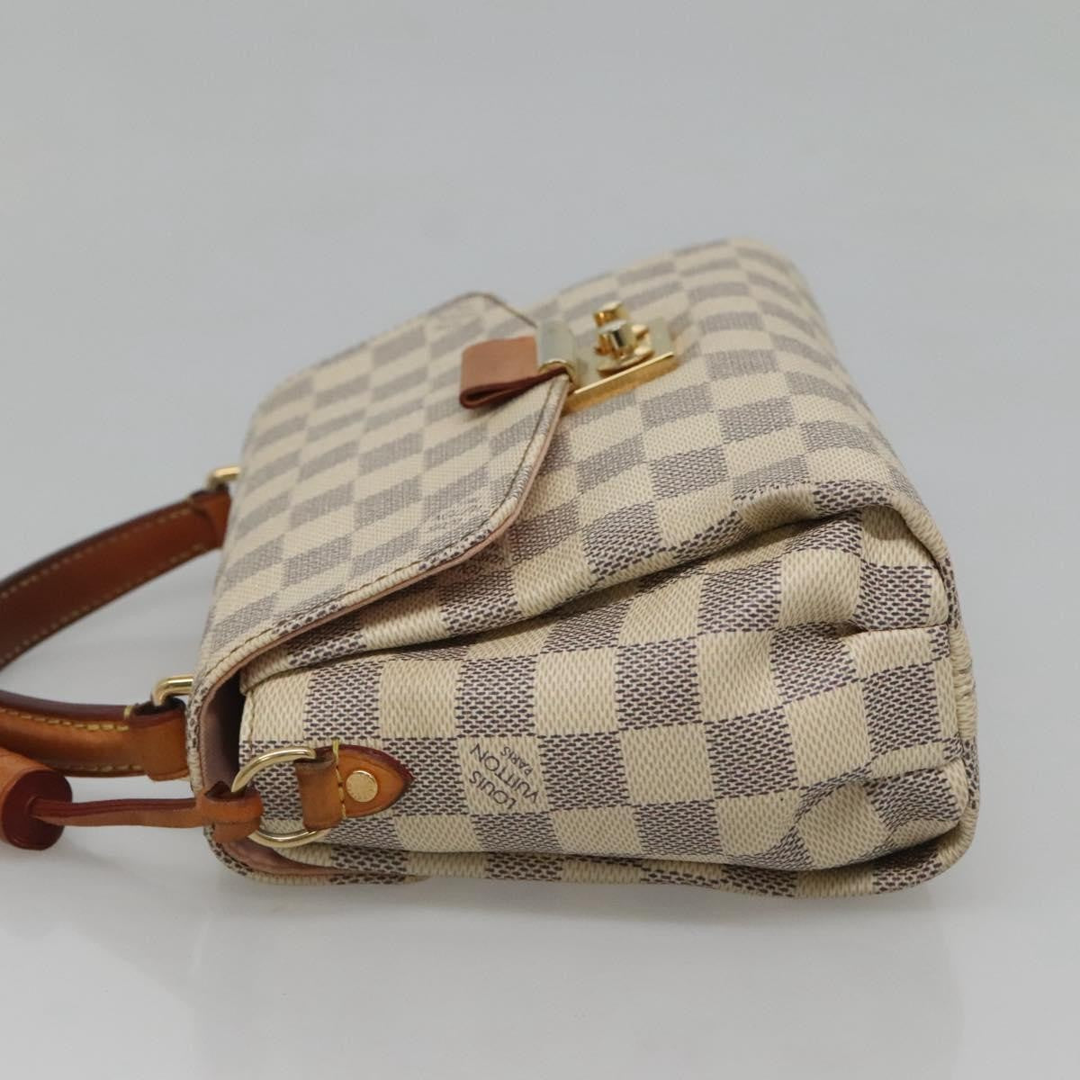 Louis Vuitton Croisette Handbag Damier, WHITE, CANVAS, Handbag