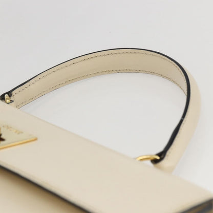 Celine Vintage Logo Top Handle Bag Leather, WHITE, LEATHER, Handbag