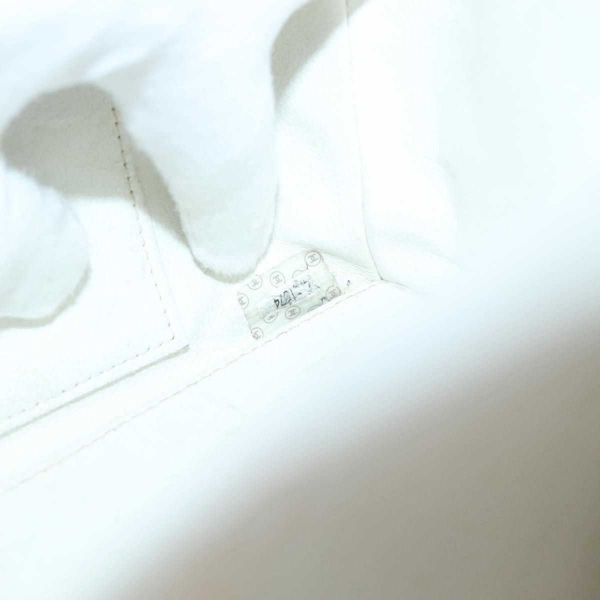 Chanel Vintage Grand Shopping Tote Quilted Caviar, WHITE, LEATHER, Tote bag