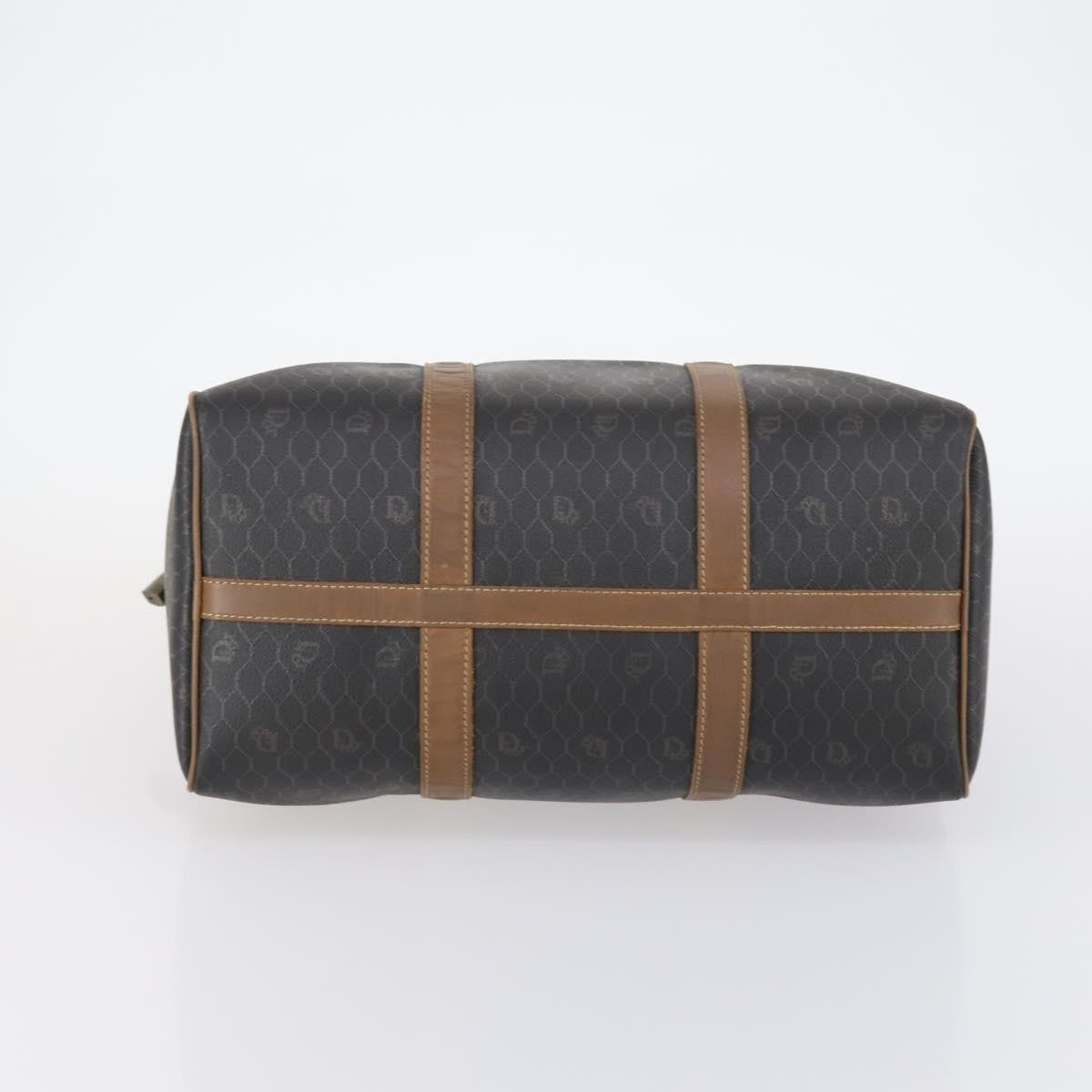 Christian Dior Vintage Honeycomb Boston bag Canvas and Leather, BLACK, CANVAS, Travel bag