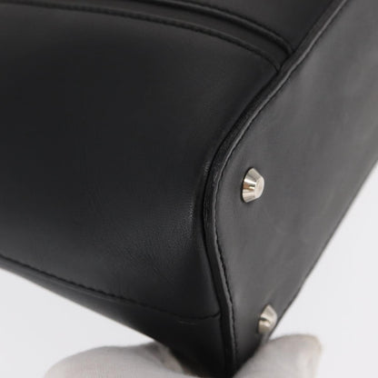 Burberry Vintage Handbag Leather, BLACK, LEATHER, Handbag