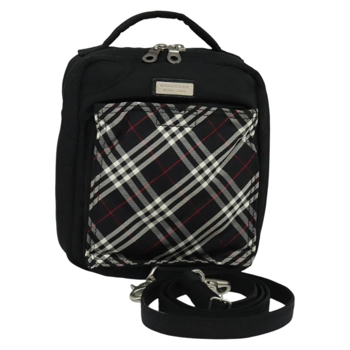 Burberry Nova check Black Label Nylon, Black, Nylon, Shoulder Bag