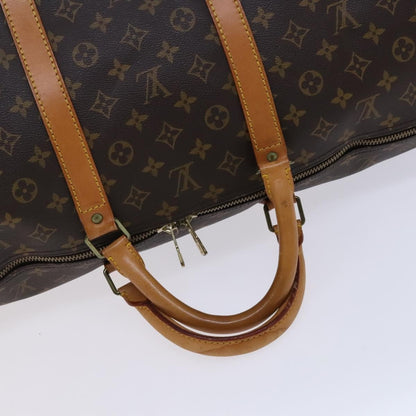 Louis Vuitton Keepall Bag Monogram Canvas, BROWN, CANVAS, Travel bag
