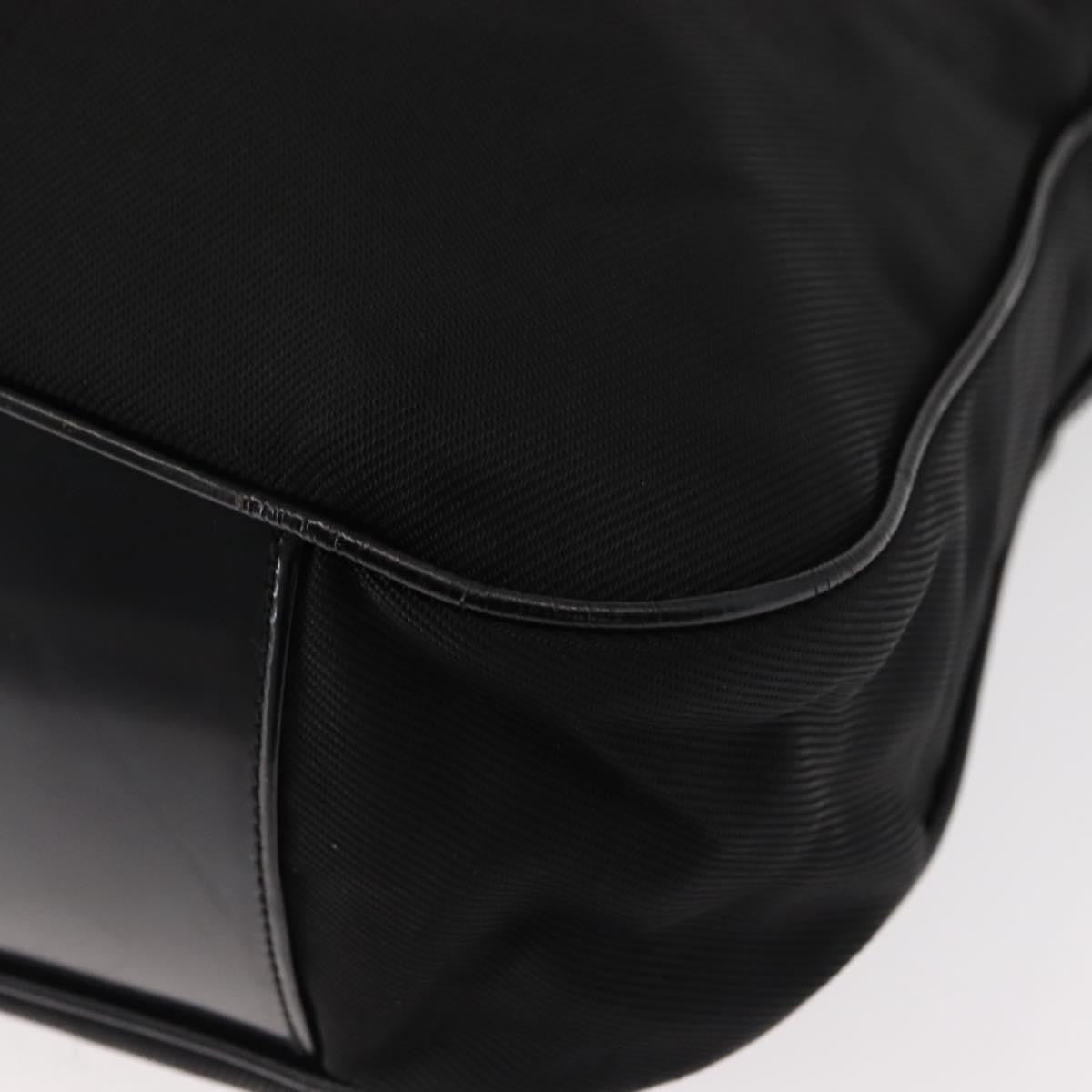 Gucci Vintage Bamboo Handle Bag Nylon, Black, Nylon, Handbag