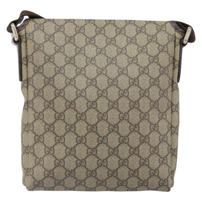 Gucci Flap Messenger GG Coated Canvas, BEIGE, PVC, Shoulder bag