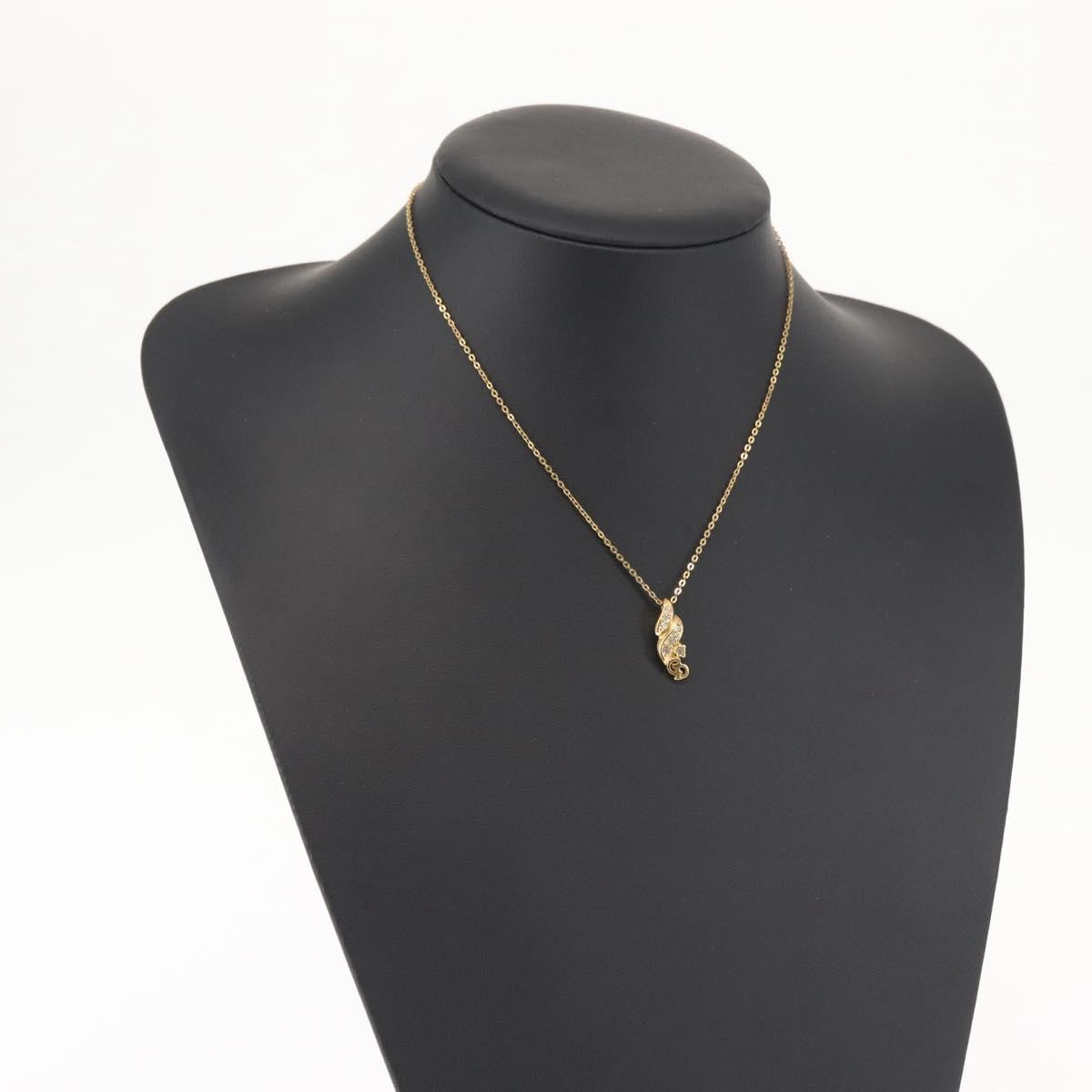Christian Dior CD Pendant Necklace Gold-plated, GOLD, METAL, Necklace