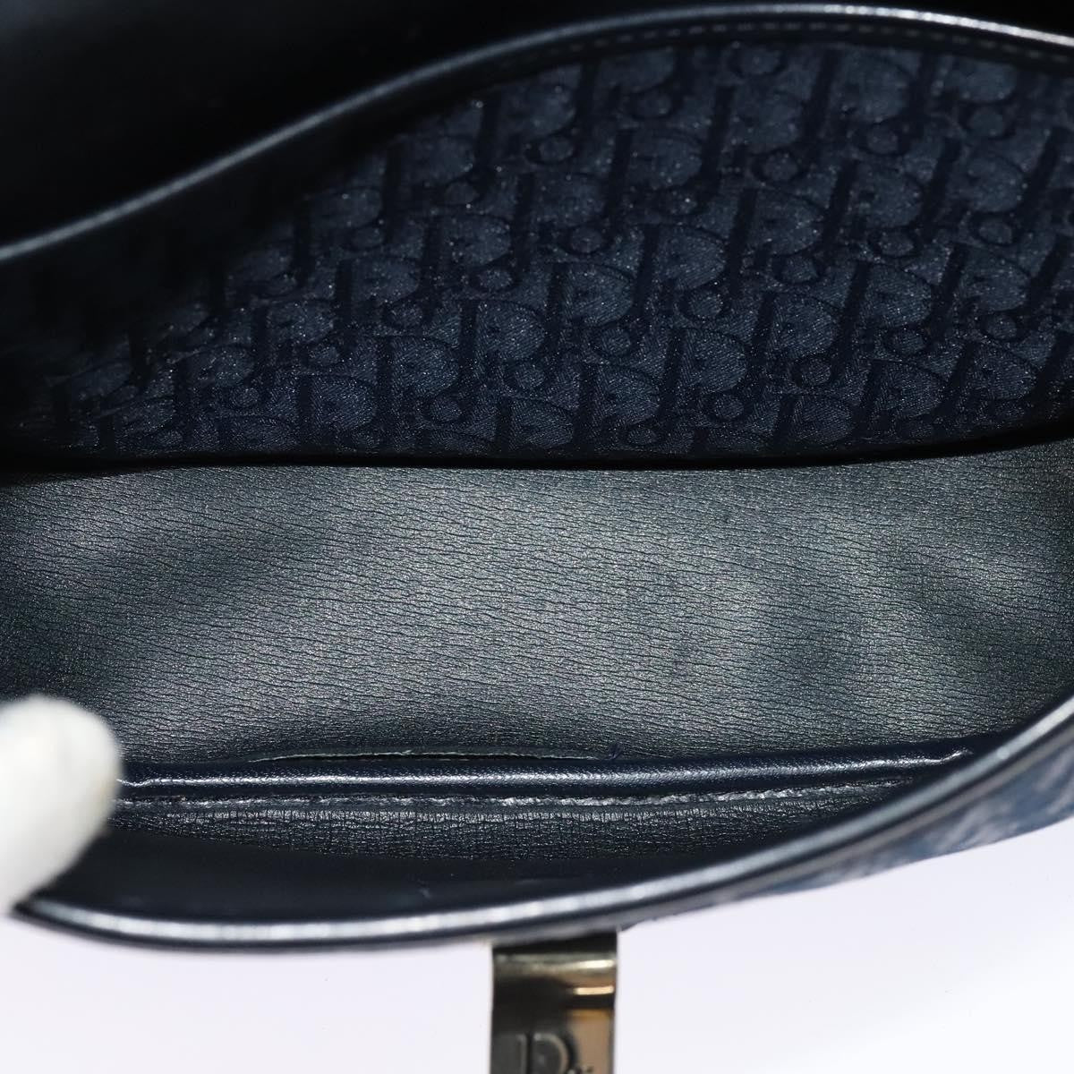 Christian Dior Vintage Trotter Shoulder Bag Canvas, NAVY, CANVAS, Shoulder bag