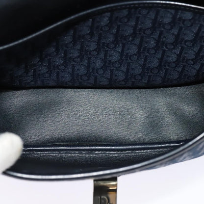 Christian Dior Vintage Trotter Shoulder Bag Canvas, NAVY, CANVAS, Shoulder bag