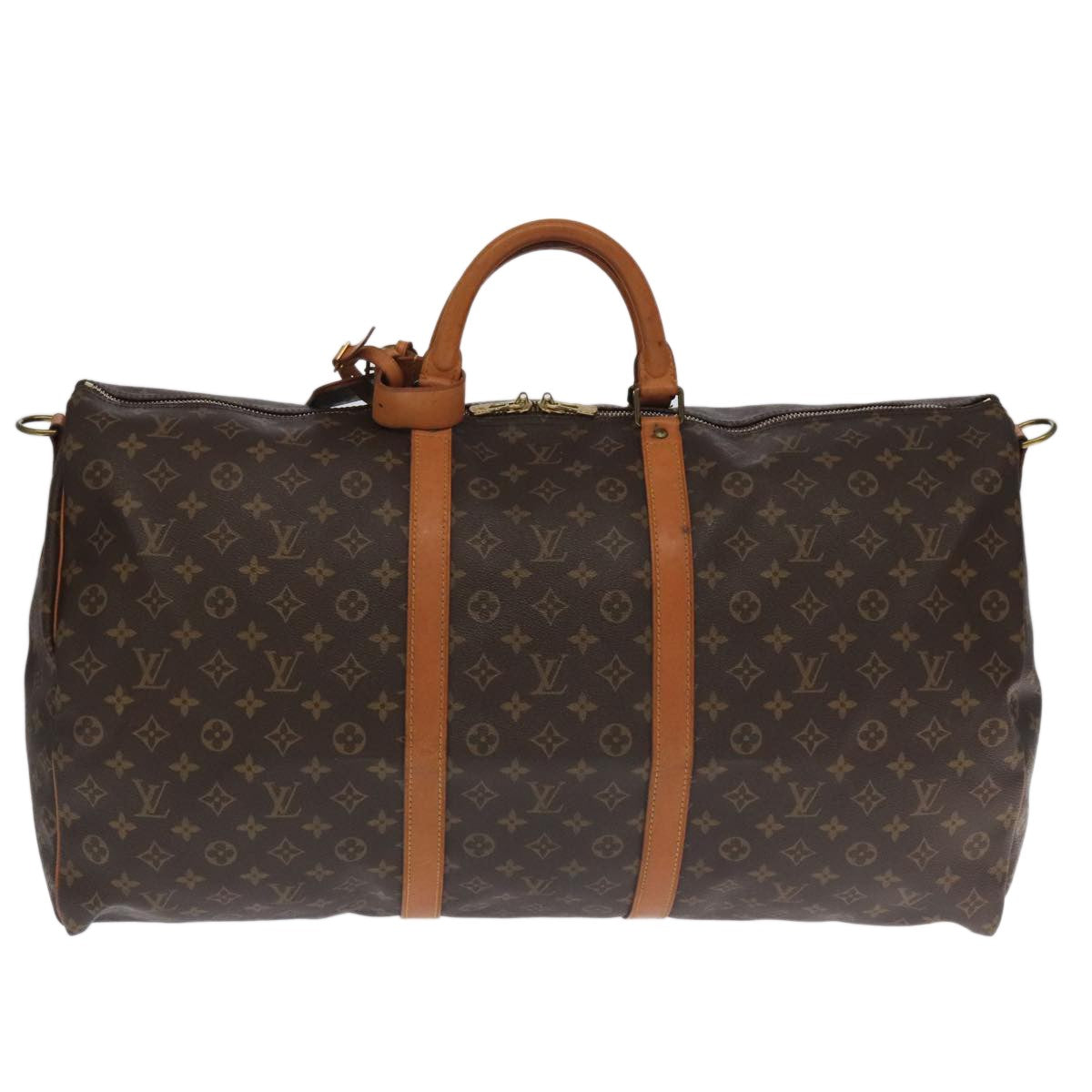 Louis Vuitton Keepall Bandouliere Bag Monogram Canvas, BROWN, CANVAS, Travel bag