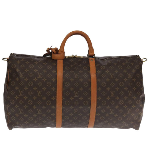 Louis Vuitton Keepall Bandouliere Bag Monogram Canvas, BROWN, CANVAS, Travel bag