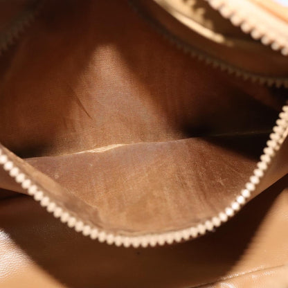 Celine Vintage Macadam Shoulder Bag Canvas and Leather, Beige, Canvas, Shoulder Bag