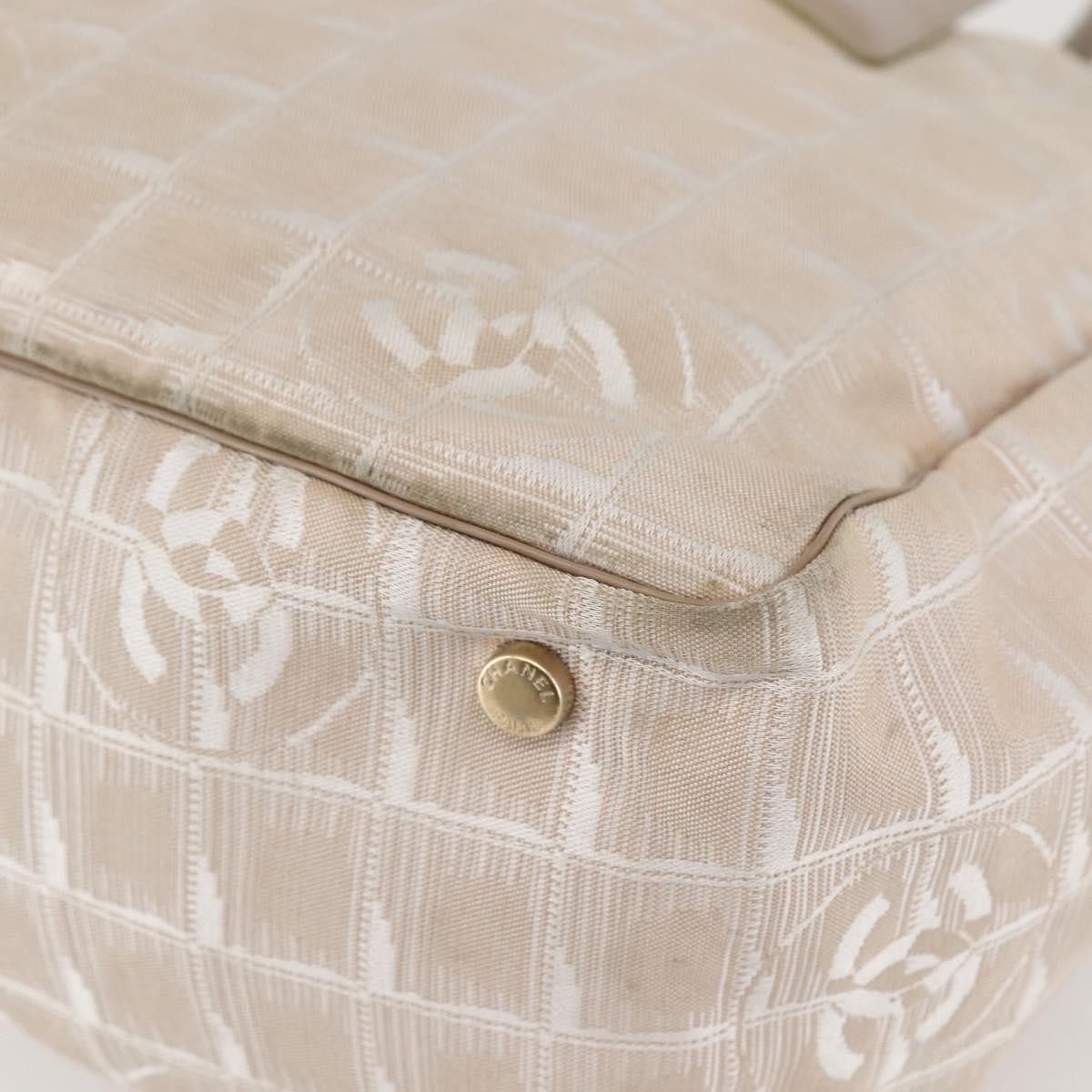 Chanel Travel Line Tote Nylon, BEIGE, NYLON, Tote bag