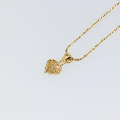 Christian Dior CD Pendant Necklace Metal and Crystals, GOLD, METAL, Necklace