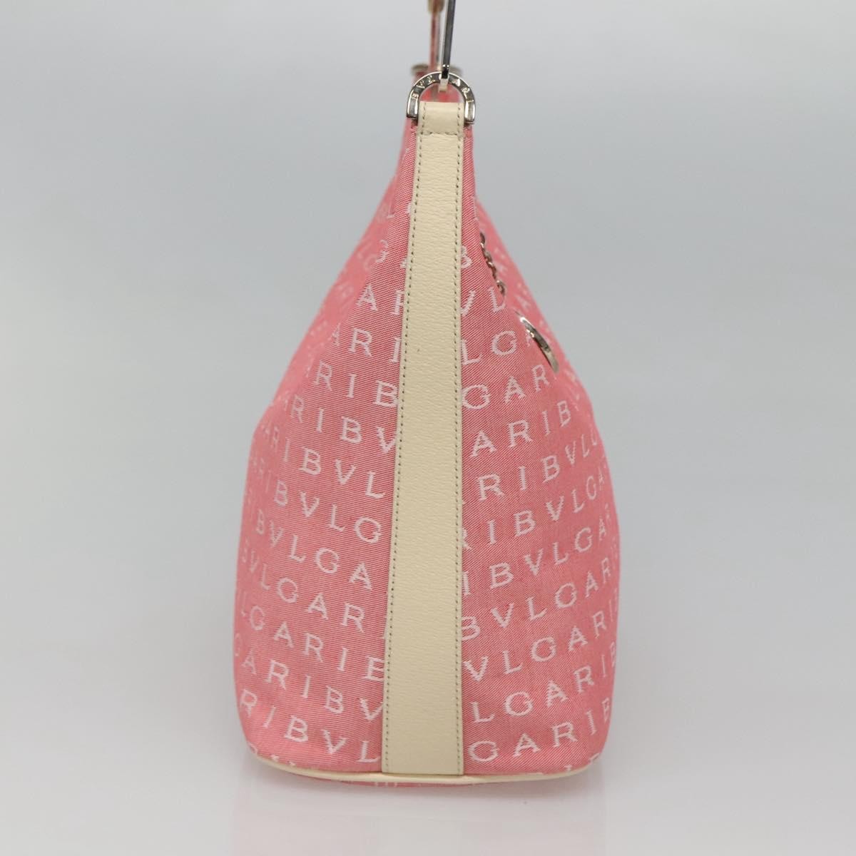 Bvlgari B.Zero1 Logomania Bag Canvas with Leather, PINK, CANVAS, Shoulder bag
