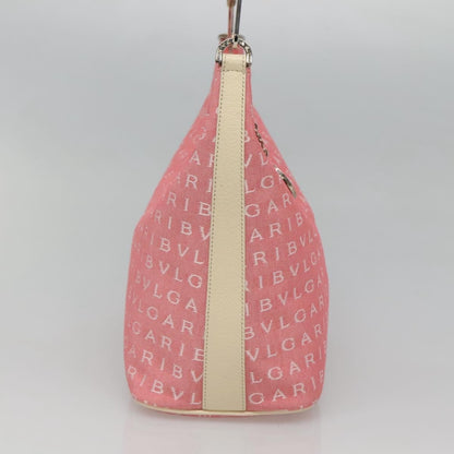 Bvlgari B.Zero1 Logomania Bag Canvas with Leather, PINK, CANVAS, Shoulder bag