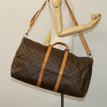 Louis Vuitton Keepall Bandouliere Bag Monogram Canvas, BROWN, CANVAS, Travel bag