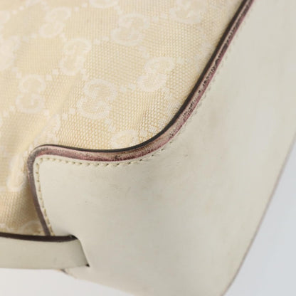 Gucci Belted Bucket Tote GG Canvas with Leather, BEIGE, CANVAS, Tote bag