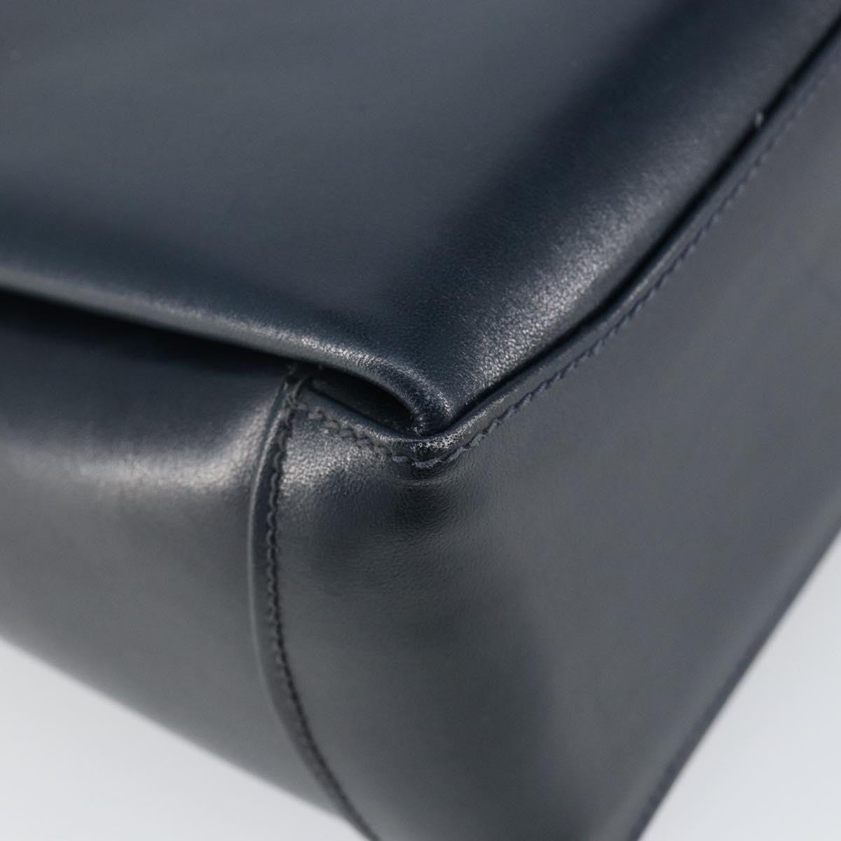 Gucci Vintage Convertible Box Crossbody Bag Leather, NAVY, LEATHER, Handbag