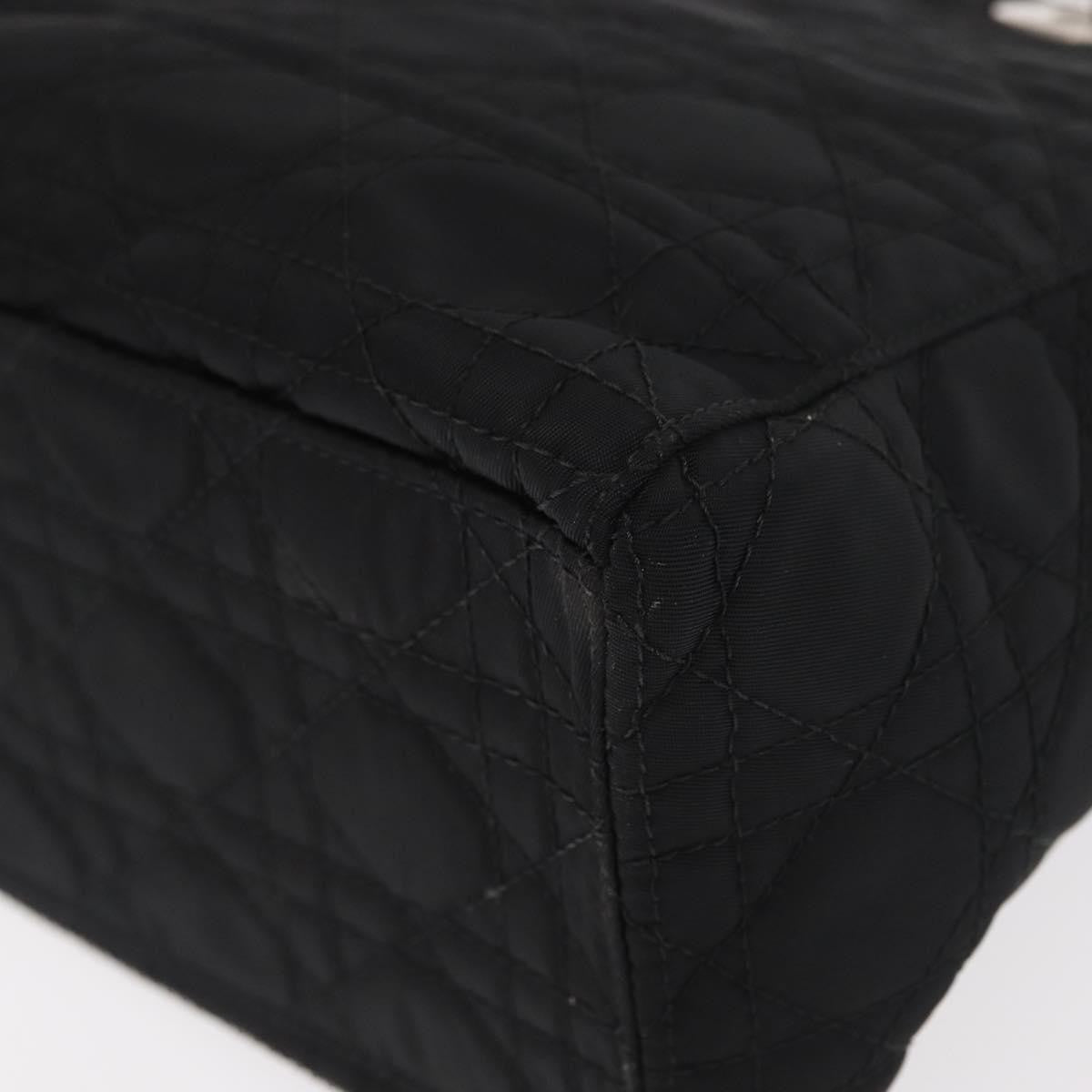 Christian Dior Vintage Lady Dior Bag Cannage Quilt Nylon, BLACK, NYLON, Handbag