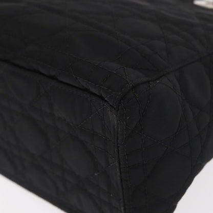 Christian Dior Vintage Lady Dior Bag Cannage Quilt Nylon, BLACK, NYLON, Handbag