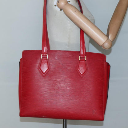 Louis Vuitton Duplex Bag Epi Leather, RED, LEATHER, Handbag