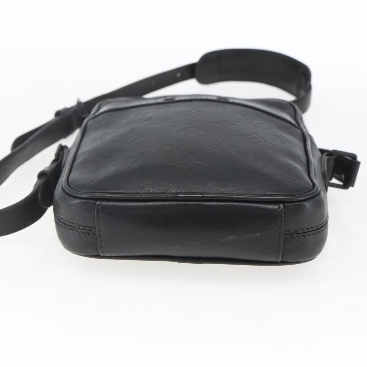 Louis Vuitton Danube Handbag Monogram Shadow Leather, BLACK, LEATHER, Shoulder bag
