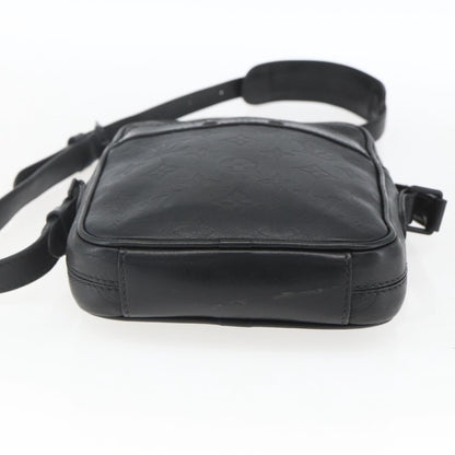 Louis Vuitton Danube Handbag Monogram Shadow Leather, BLACK, LEATHER, Shoulder bag