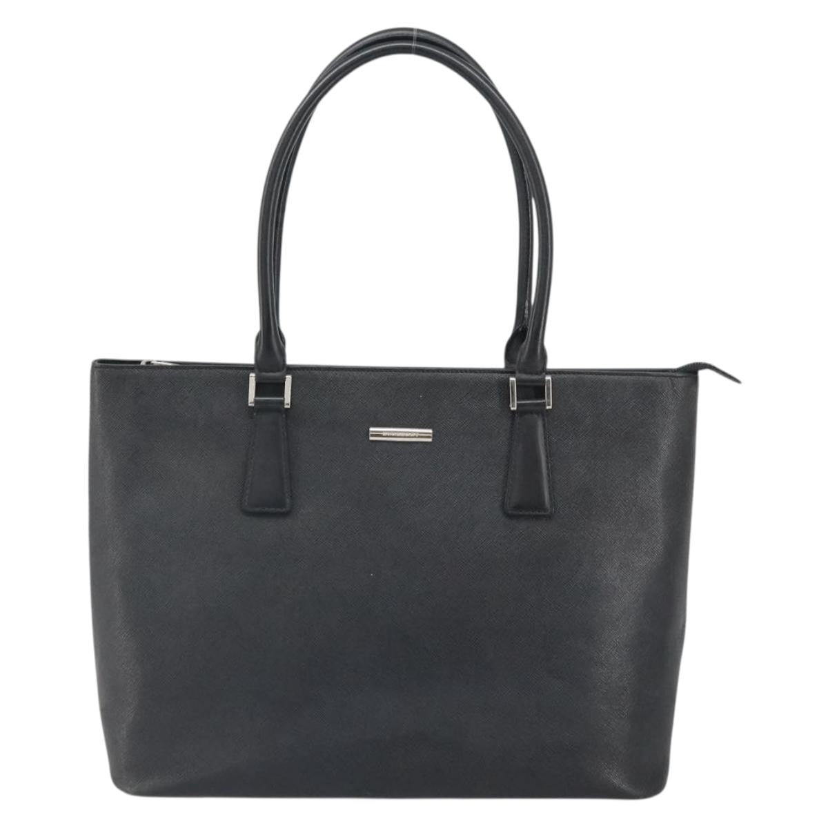 Burberry Vintage tote bag Leather, BLACK, LEATHER, Tote bag