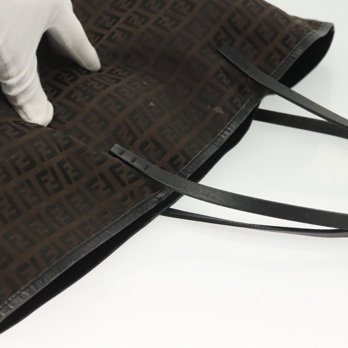 Fendi Roll Tote Zucchino Canvas, BROWN, CANVAS, Tote bag