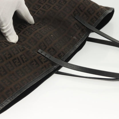 Fendi Roll Tote Zucchino Canvas, BROWN, CANVAS, Tote bag