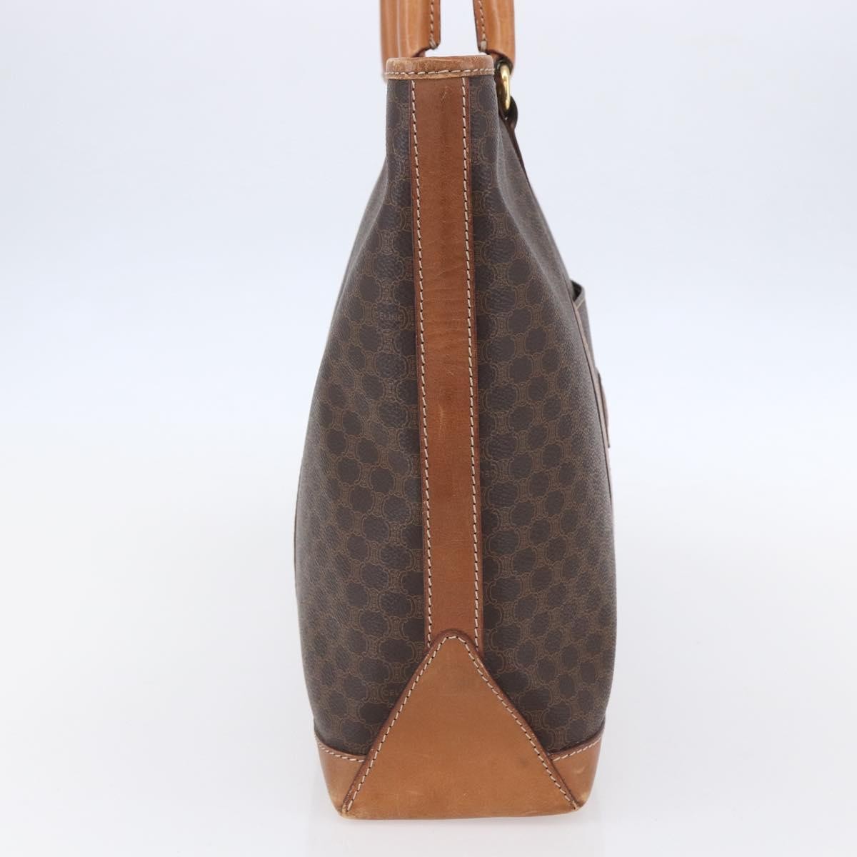 Celine Vintage Macadam Tote bag Canvas, BROWN, PVC, Tote bag