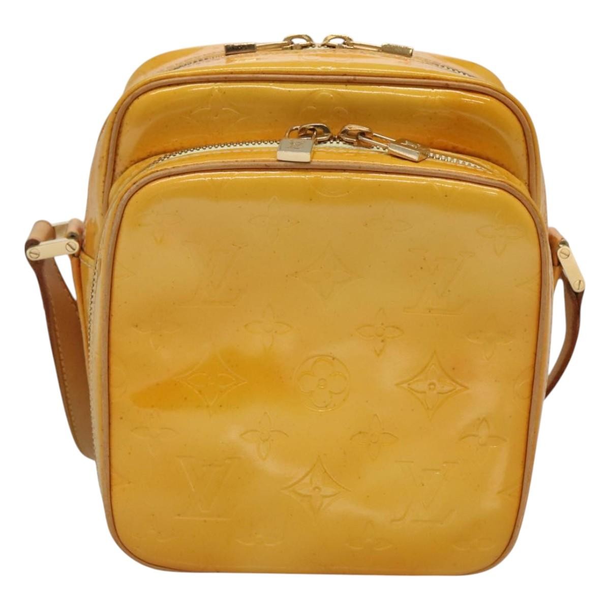 Louis Vuitton Wooster Handbag Monogram Vernis, YELLOW, PATENT_LEATHER, Handbag