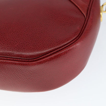 Christian Dior Vintage Shoulder Bag Leather, RED, LEATHER, Shoulder bag
