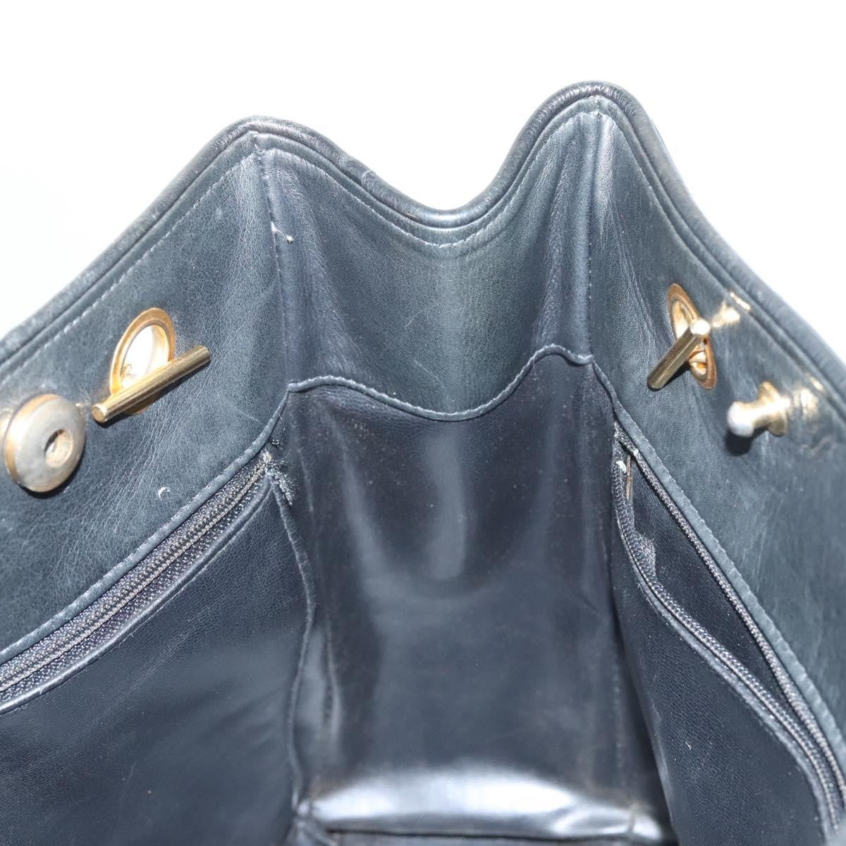 Chanel Chain Shoulder Bag Leather, Black, Leather, Shoulder Bag