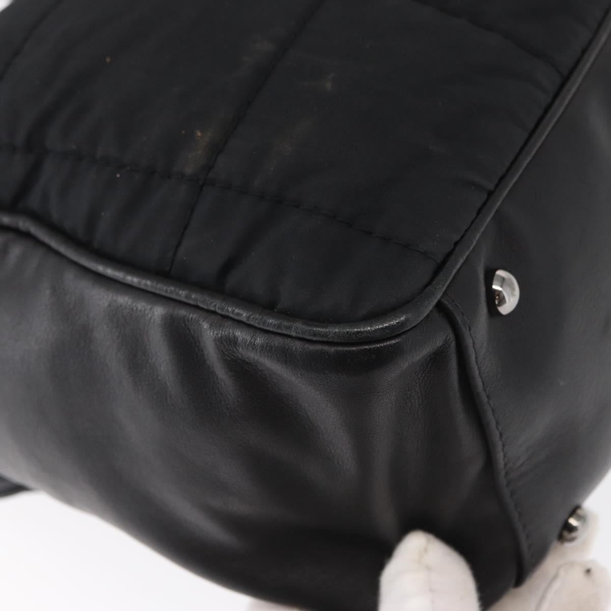 Chanel Square Stitch Boston Bag Quilted Nylon, BLACK, NYLON, Travel bag