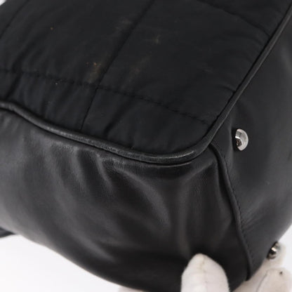Chanel Square Stitch Boston Bag Quilted Nylon, BLACK, NYLON, Travel bag