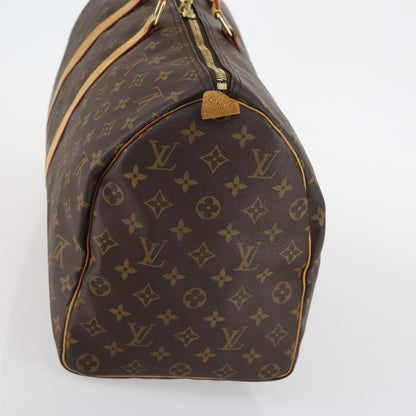 Louis Vuitton Keepall Bag Monogram Canvas, BROWN, CANVAS, Travel bag