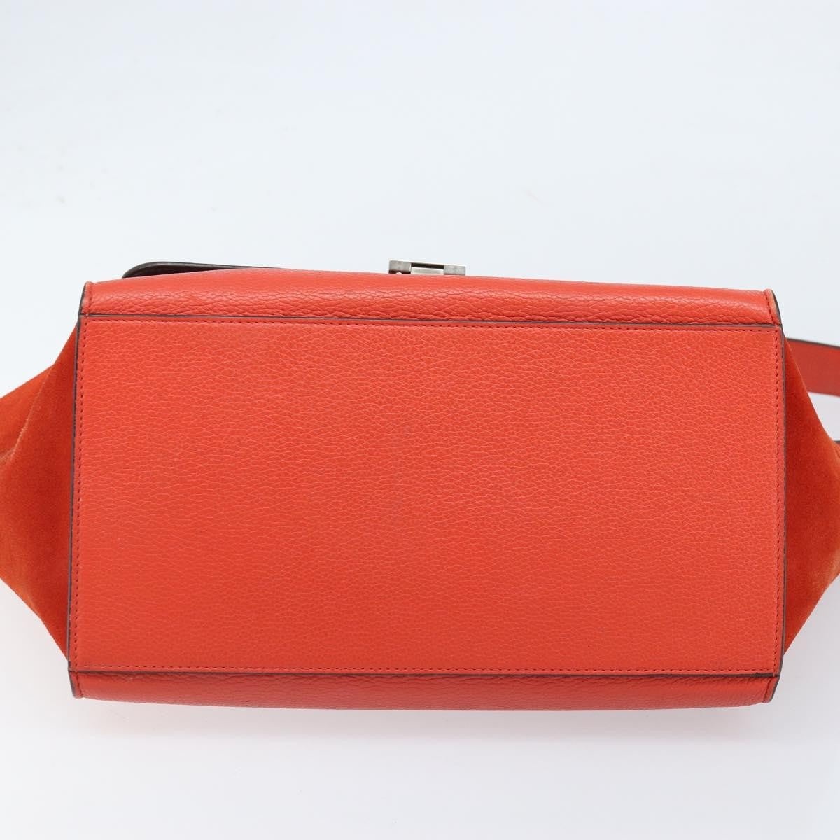 Celine Trapeze Bag Leather with Suede, Orange, Leather, Handbag