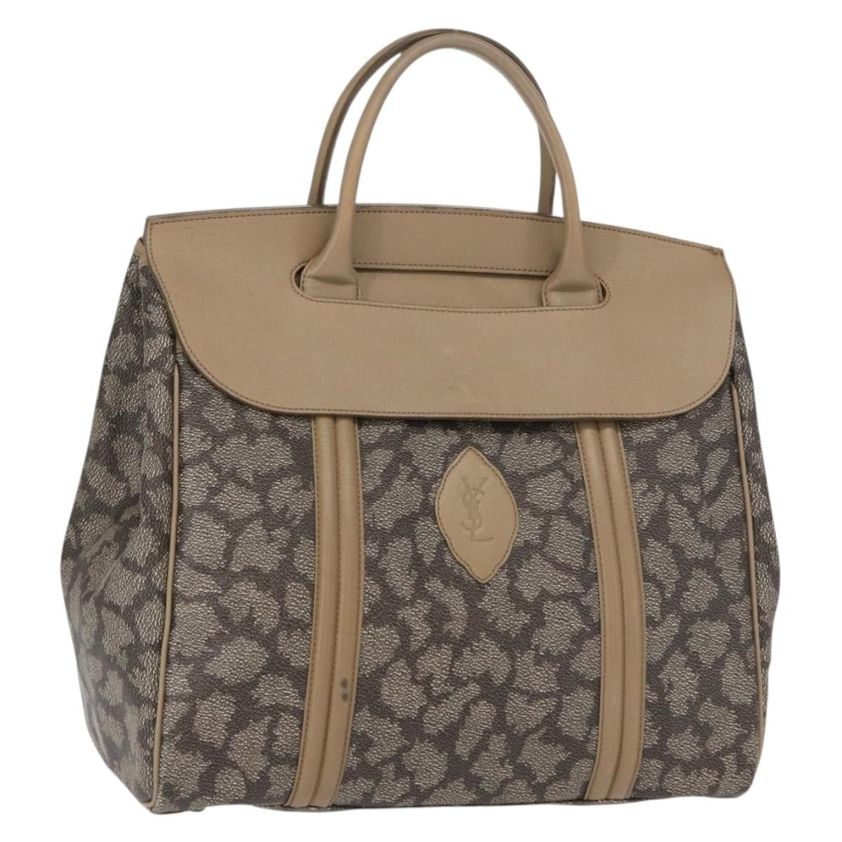 Saint Laurent Vintage Handbag PVC Leather, GRAY, PVC, Handbag
