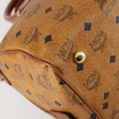MCM Visetos logogramme Handbag Canvas and Leather, BROWN, CANVAS, Travel bag