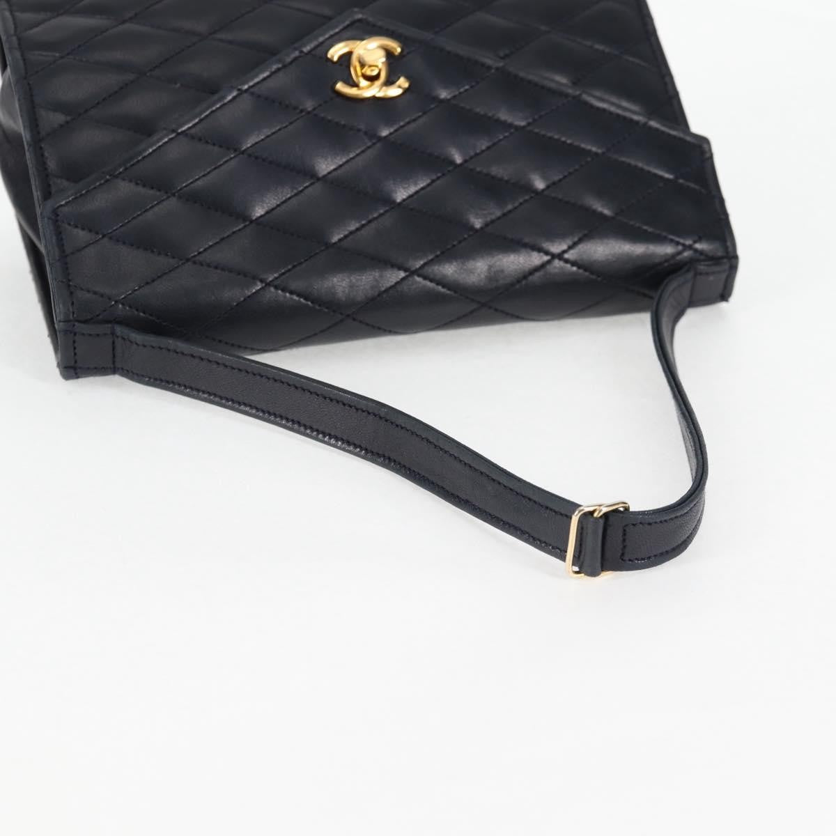 Chanel Vintage Envelope Flap Shoulder Bag Quilted Lambskin, BLACK, LACE, Shoulder bag