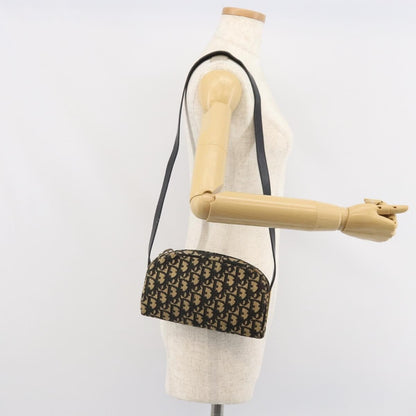 Christian Dior Vintage Trotter Shoulder Bag Canvas, NAVY, CANVAS, Shoulder bag