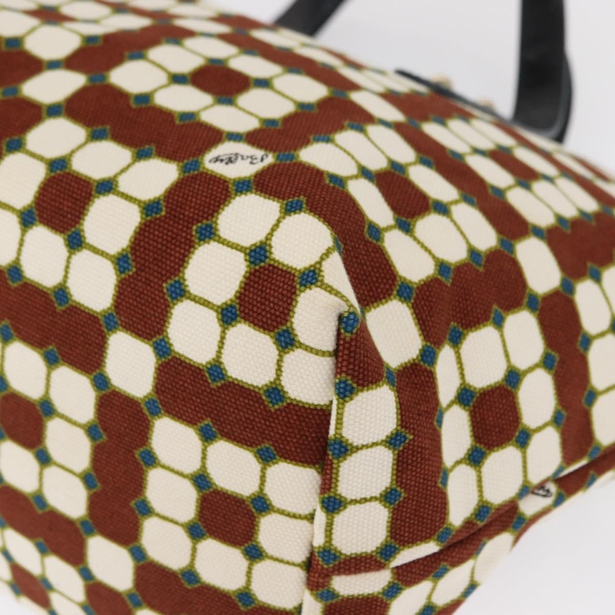 Bally Vintage Handbag Canvas, Brown, Canvas, Handbag