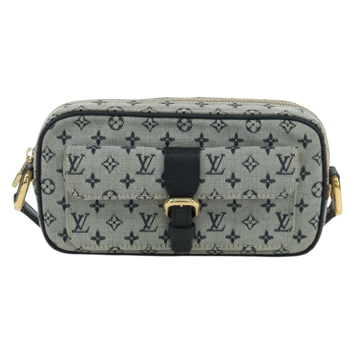 Louis Vuitton Juliette Crossbody Bag Mini Lin, BLUE, CANVAS, Shoulder bag