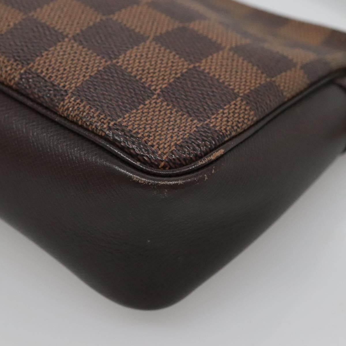 Louis Vuitton Trousse Make Up Bag Damier, BROWN, CANVAS, Clutche & pouche